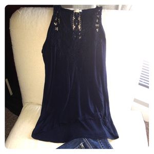 Navy blue sleeveless top